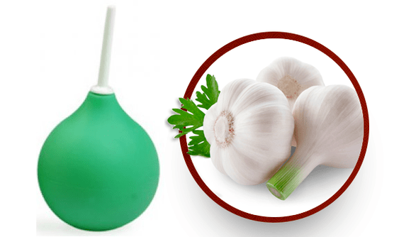 A garlic enema will help clean the intestines of worm eggs