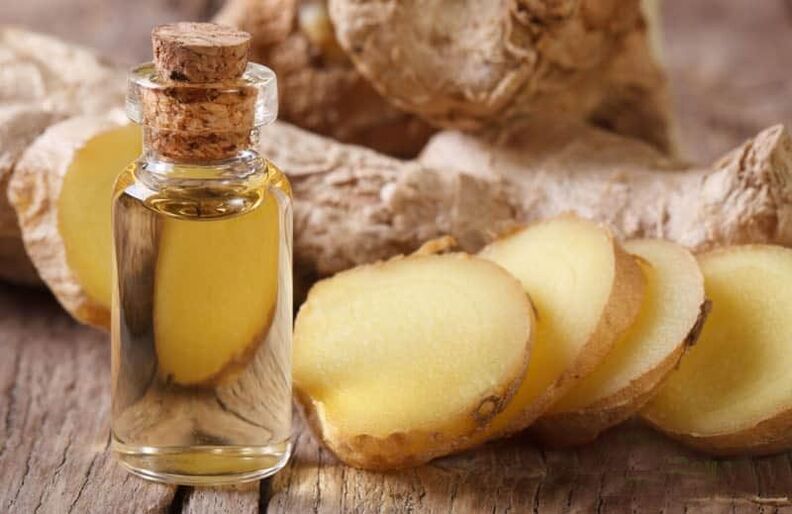 Alcohol from ginger root against parasites