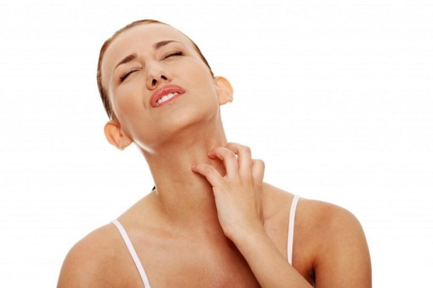 Itchy skin is a symptom of the presence of parasites